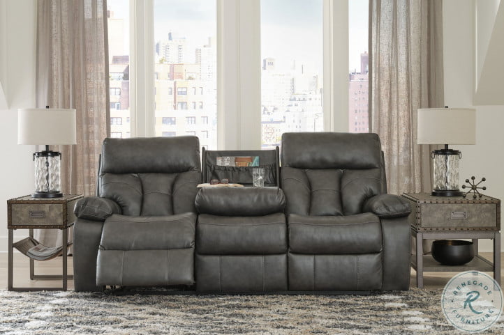 Ashley mitchiner reclining sofa with drop down table hot sale