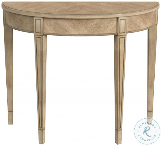 Emily distressed demilune console table new arrivals