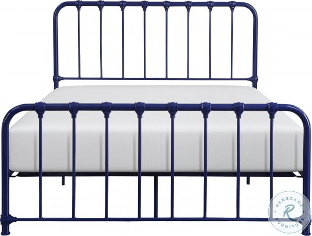 Bethany Blue Full Metal Bed In A Box