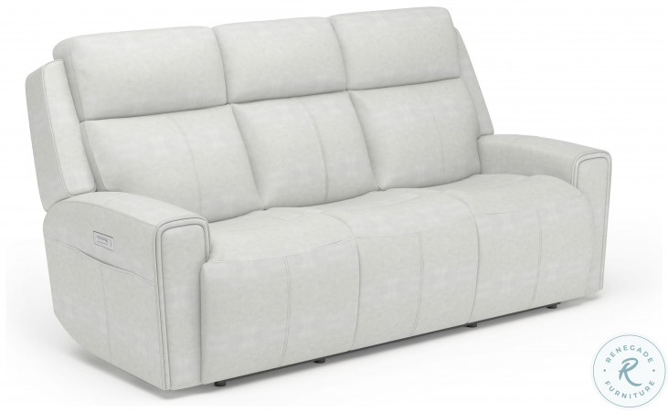 Cream power reclining sofa top