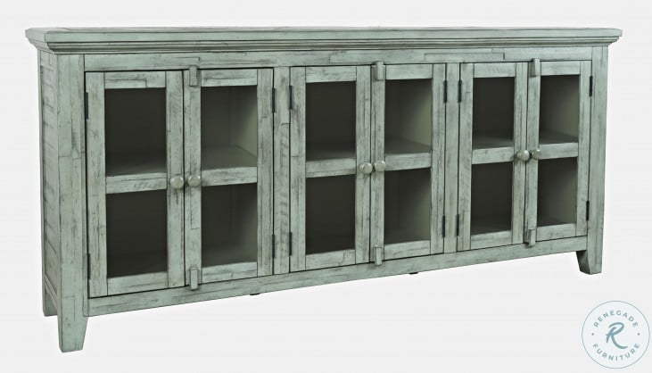 Rustic Shores Surfside Distressed Blue 70" Accent Cabinet |  HomeGalleryStores.com | 1615-7032