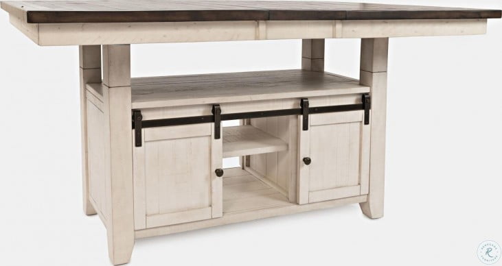 Madison County Vintage White Extendable Adjustable Height Dining