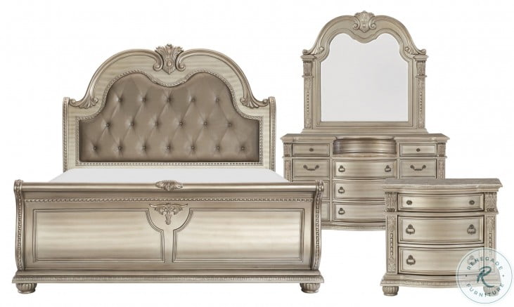 Cavalier Silver King Panel Bed
