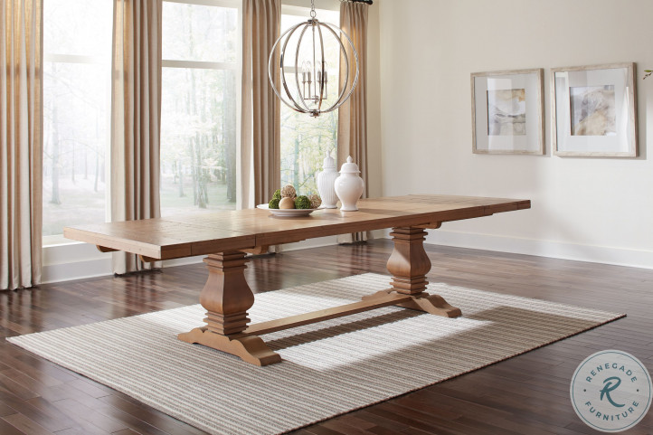 Florence Rustic Smoke Extendable Rectangular Dining Table