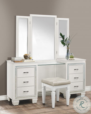 Phelps vanity set with stool and mirror hot sale