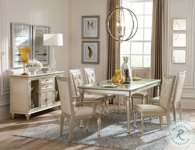 Celandine Silver Extendable Dining Room Set HomeGalleryStores