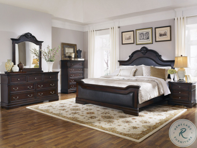 Cambridge Cappuccino Panel Bedroom Set HomeGalleryStores