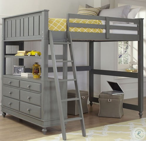 Lake House Stone Full Loft Bed HomeGalleryStores 2045N