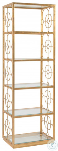 Metal Designs Gold Leaf Honeycomb Slim Etagere HomeGalleryStores
