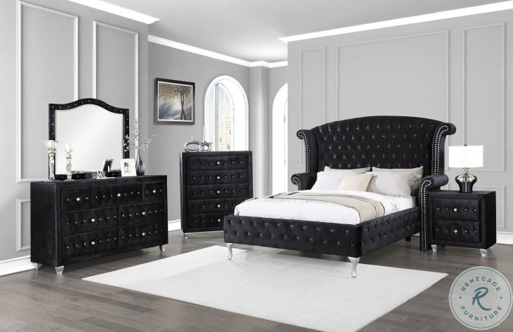 Black platform outlet bedroom set
