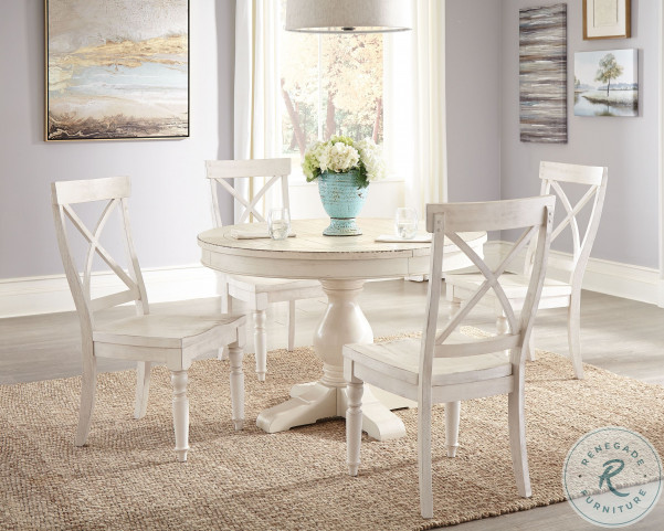 Round extendable on sale white dining table