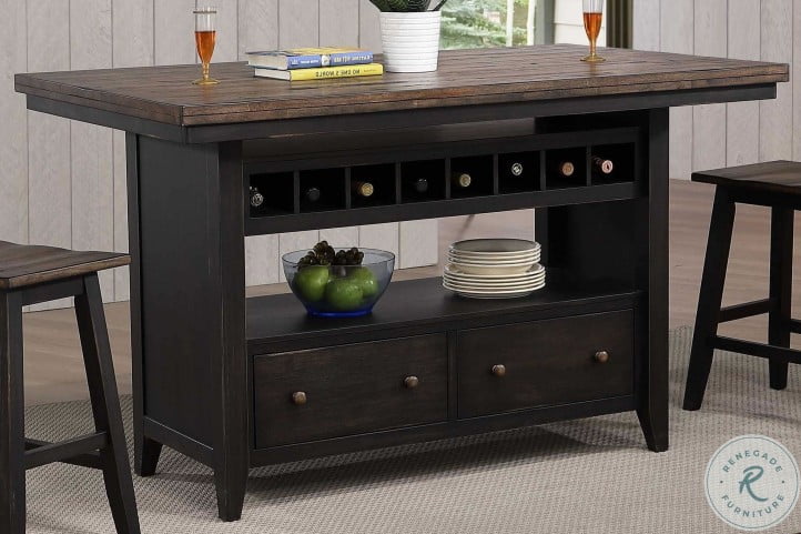 Dining table with best sale wine storage base