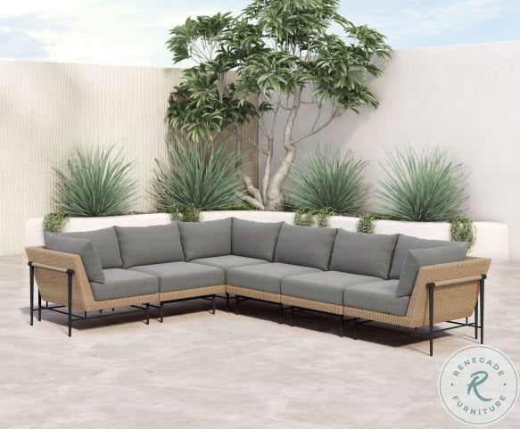 Solano Charcoal And Washed Brown Bronze Metal Cavan Outdoor 6