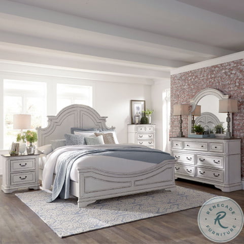 Magnolia manor antique white bedroom set deals