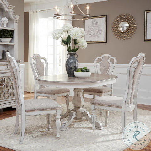 Liberty magnolia manor antique hotsell white extendable rectangular dining table