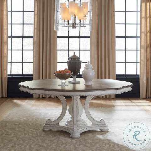 Magnolia white sales dining table
