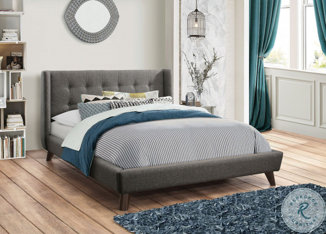 Velma tufted upholstered clearance standard bed