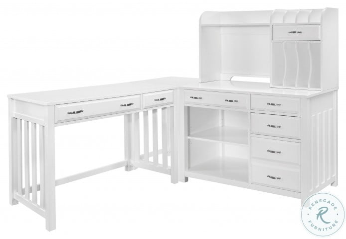Blanche White L Shape Desk HomeGalleryStores 4522WH 4