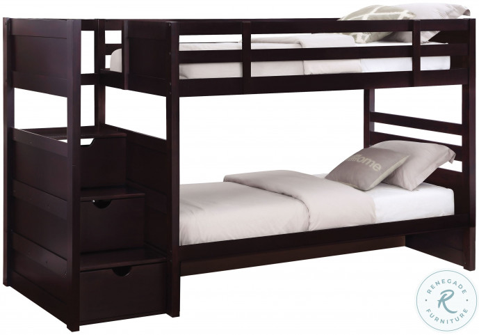 Lille twin over full bunk bed with stairway chest discount
