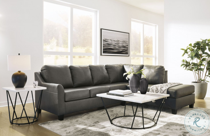 Valderno Fog 2 Piece RAF Chaise Sectional From Ashley Furniture