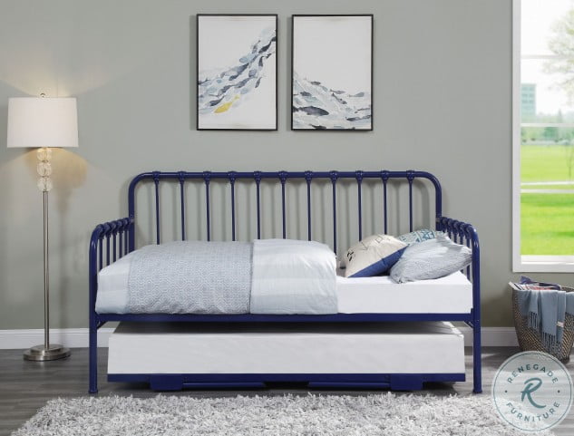 Constance Navy Blue Daybed With Lift Up Trundle