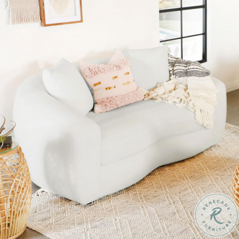 Isabella White Upholstered Loveseat From Coaster Coleman Furniture