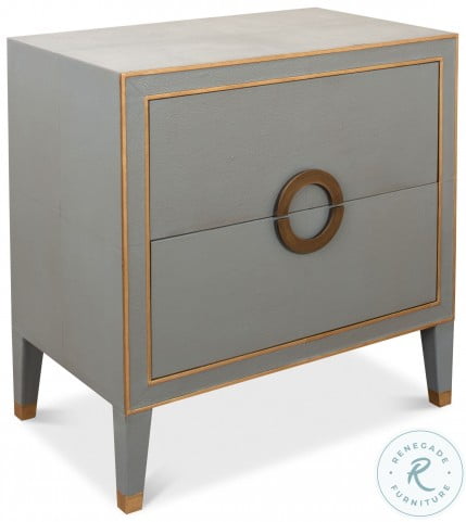 Gray store shagreen nightstand