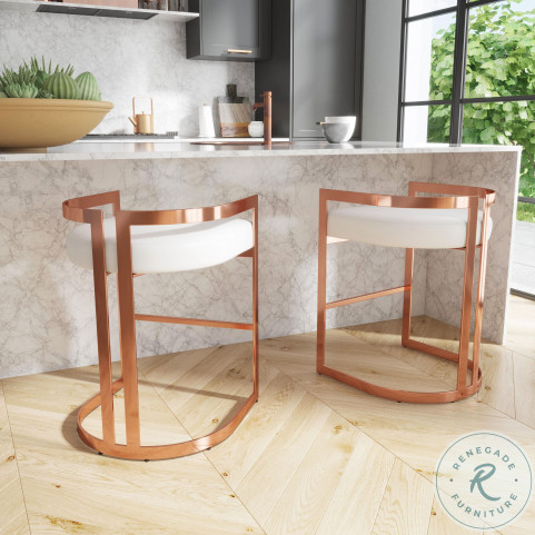 Rose gold store kitchen stools
