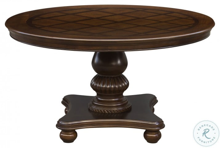 Lordsburg Brown Cherry Round Dining Table