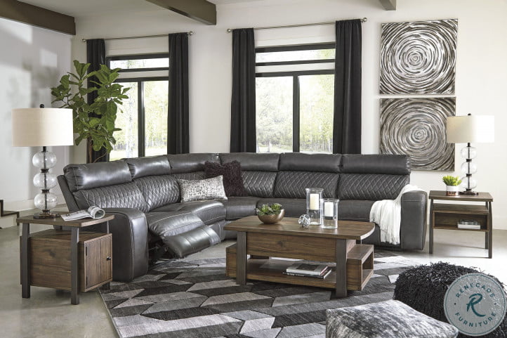 Samperstone iron on sale power reclining sectional