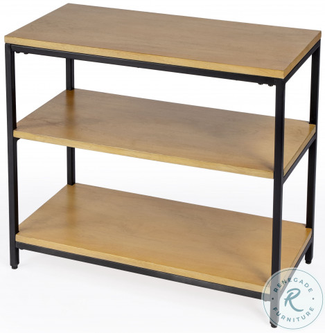 Hans Natural Rustic 3 Shelf Etagere Bookcase HomeGalleryStores