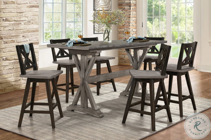 Amsonia Gray Counter Height Dining Table HomeGalleryStores