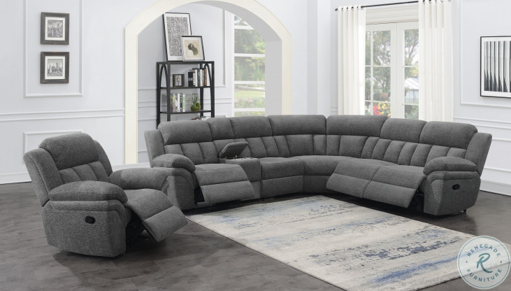 Bahrain Charcoal Reclining Sectional HomeGalleryStores