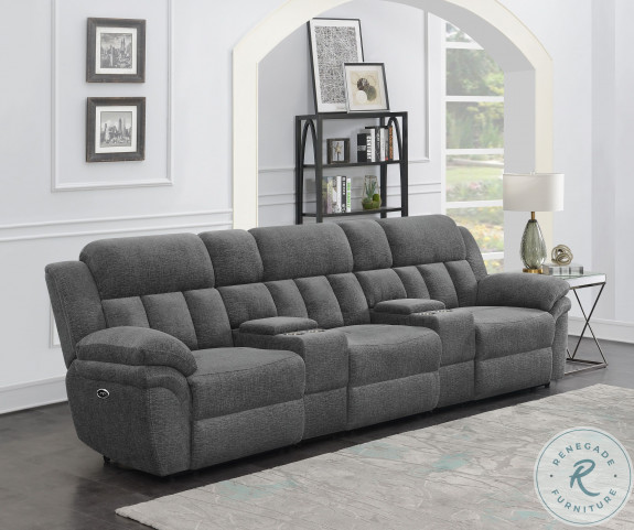 Brooklyn 6 seater electric recliner corner sofa in charcoal sales