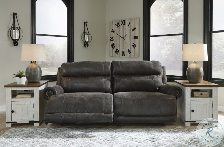 Ashley austere top gray reclining sofa