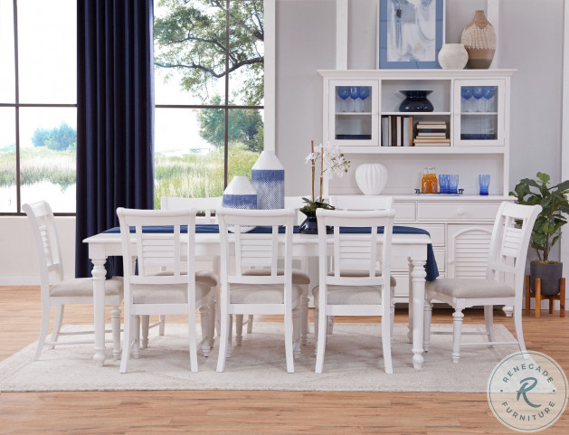 Realyn chipped white extendable rectangular dining room set sales