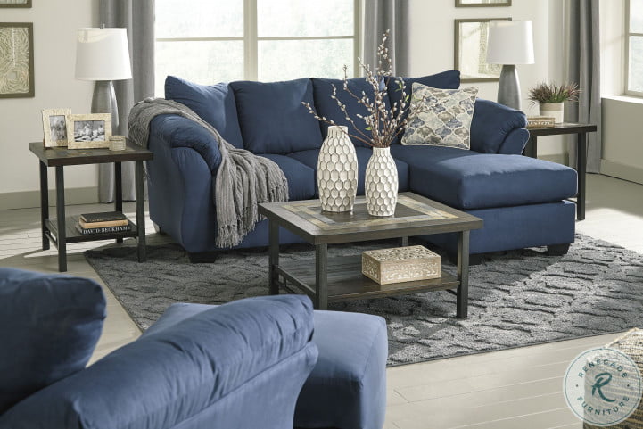 Blue ashley furniture hot sale couch