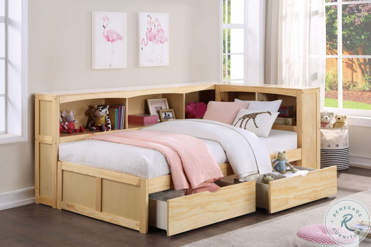Corner bed hot sale with storage