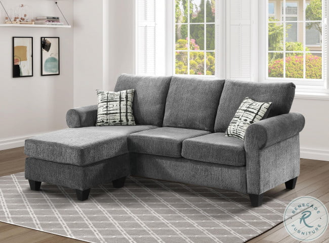 Desboro Gray Reversible Sofa Chaise Sectional HomeGalleryStores