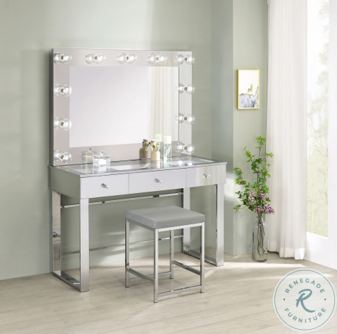 Phelps vanity set with stool and mirror sales
