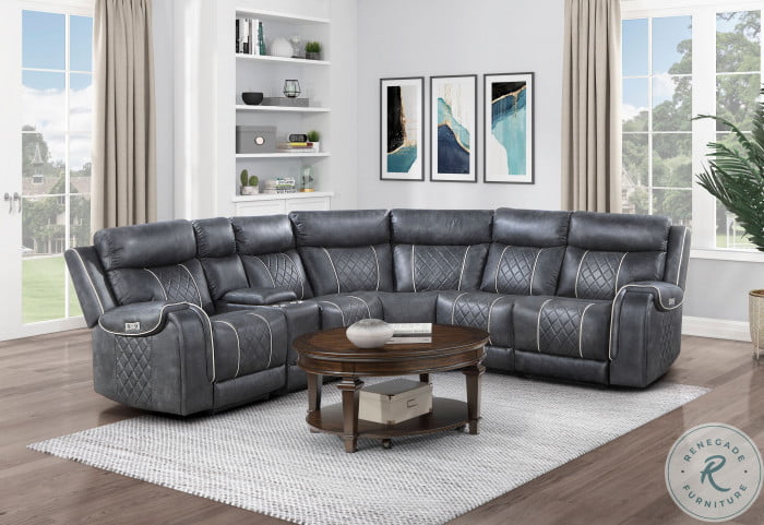 Gabriel Gray 6 Piece Modular Power Reclining Sectional From