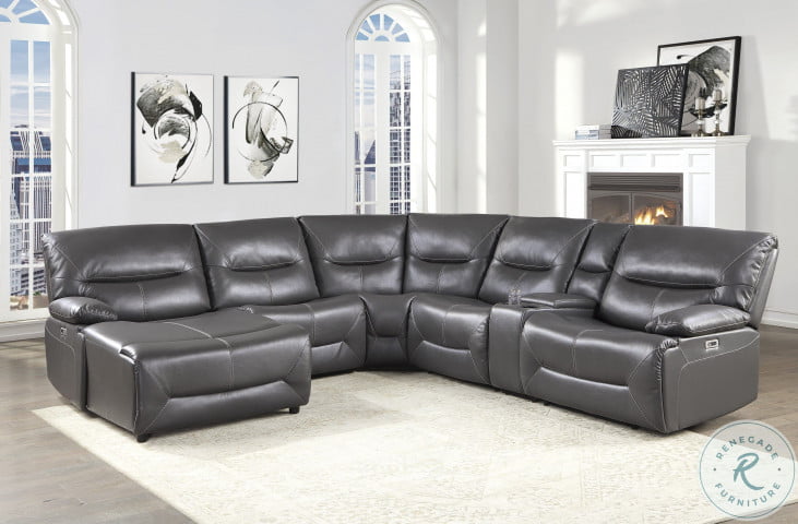 Lucille power reclining hot sale sectional