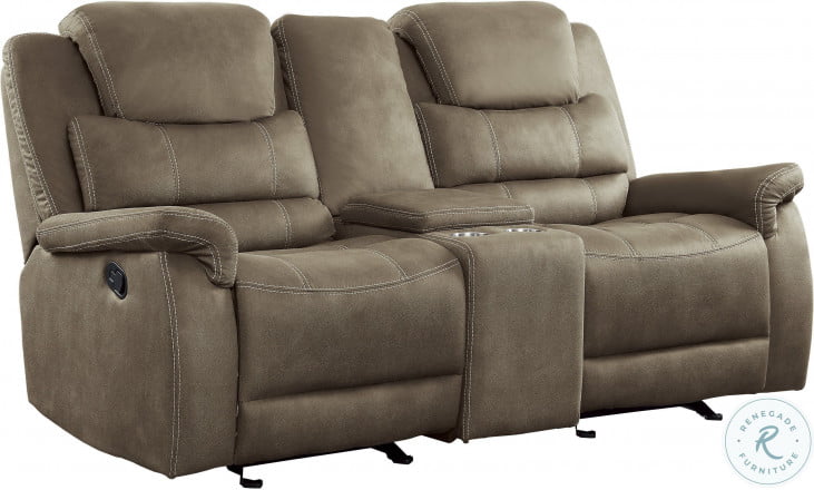 Homelegance center double glider reclining loveseat with console best sale