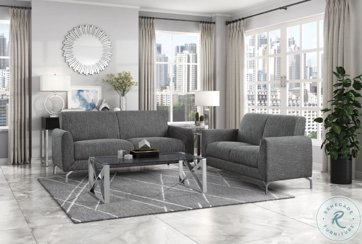 Venture Dark Gray Living Room Set
