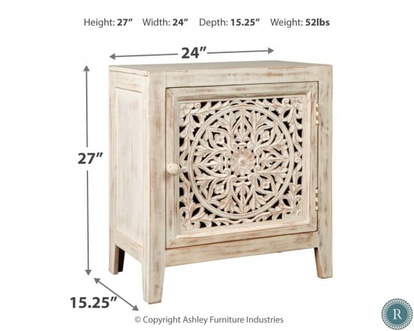 Fossil Ridge White Accent Cabinet HomeGalleryStores A4000008