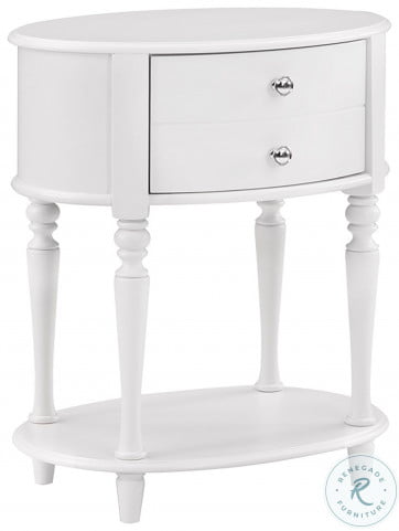 White shop oval nightstand