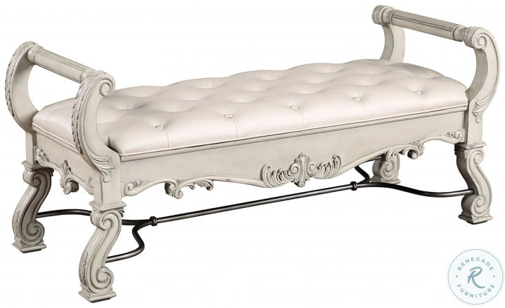 White sale bed bench