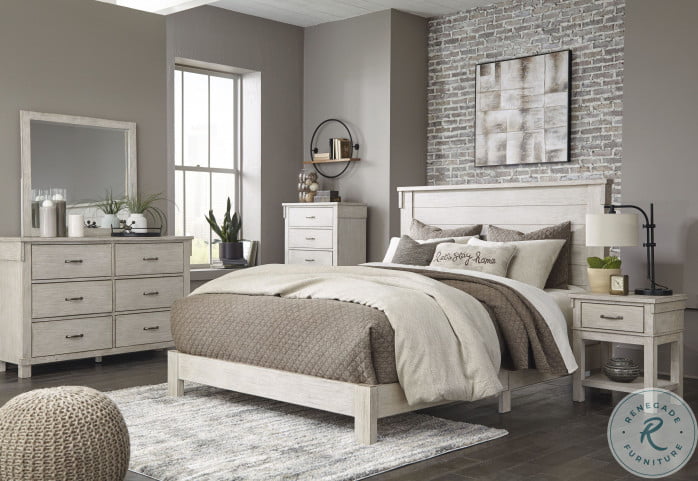 Hollentown Whitewash Panel Bedroom Set HomeGalleryStores