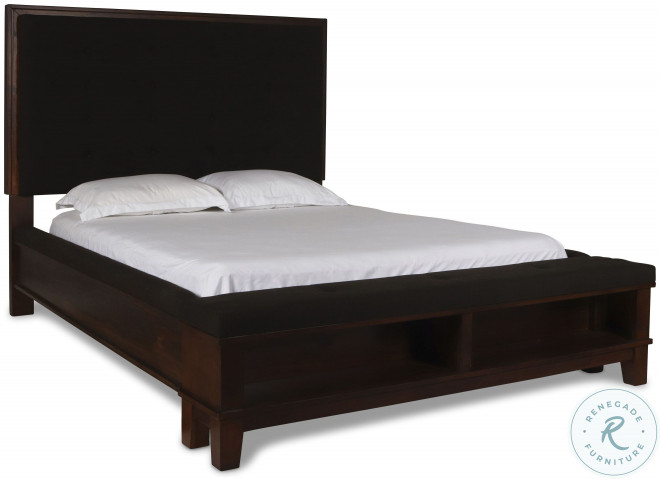 Cagney Chestnut King Upholstered Panel Bed | HomeGalleryStores.com |  B594-110-120-330