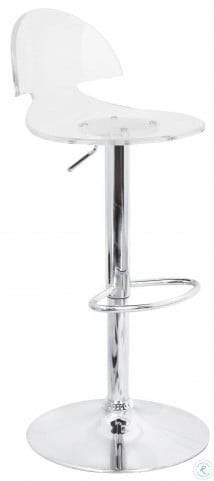 Clear adjustable bar stools top